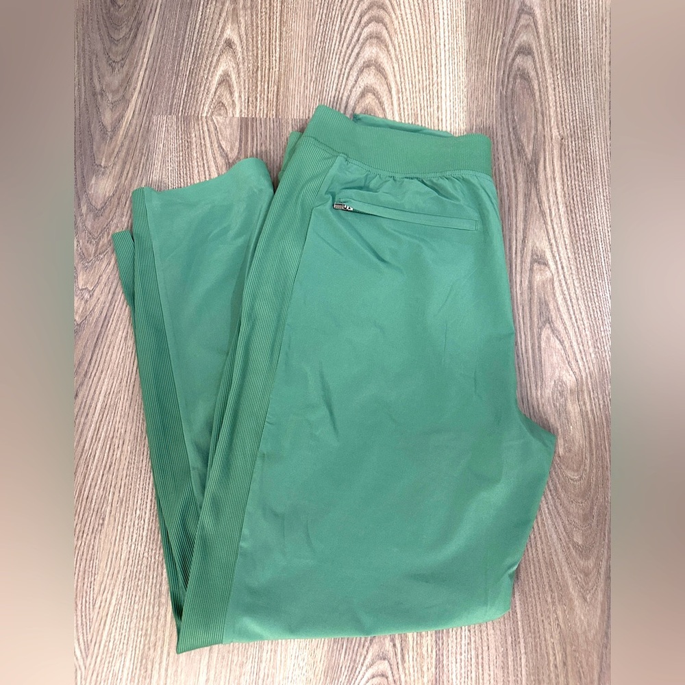 Athleta Brooklyn Mid-Rise Ankle Pants, Green Activewear Pants, sz 12